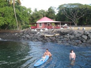 Pohoiki Boat Ramp Red Building Before Volcanic Eruption